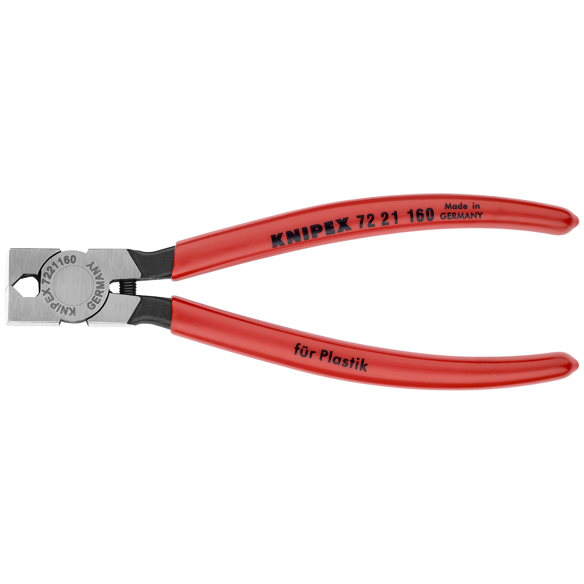 KNIPEX, Diag Pliers-Flush Cutting Plastics, 85 deg, 6.25in., Pieces (qty.) 1 Material Vanadium Steel, Model# 72 21 160